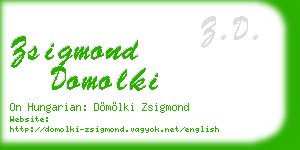 zsigmond domolki business card
