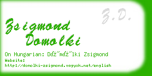 zsigmond domolki business card